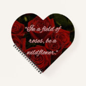 Carnet Romantic Heart Notebook – Red Roses (Devant)