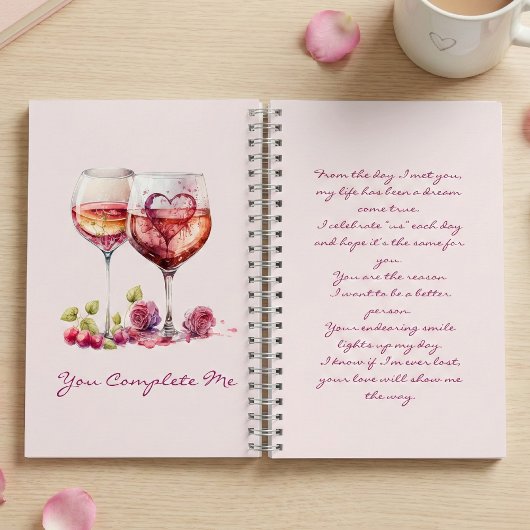Carnet Romantic Notebook – You Complete Me Poem