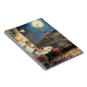 Carnet Romantic Paris France Eiffel Tower Illustration (Côté Droit)