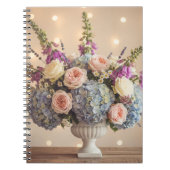 Carnet Romantic Pastel Hydrangea & Rose Bouquet  (Devant)