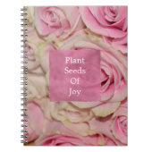 Carnet Romantic Pink Cream Rose Mariage (Devant)