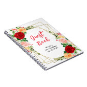 Carnet Romantic Red and Orange Roses Birthday Guest Book (Côté Droit)