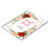 Carnet Romantic Red and Orange Roses Birthday Guest Book (Côté gauche)