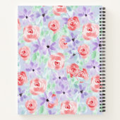 Carnet Romantique Charme Violet Lavande et Rouge (Dos)