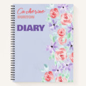 Carnet Romantique Charme Violet Lavande et Rouge (Devant)