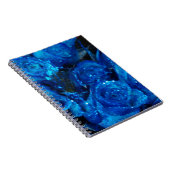 Carnet Romantique Love Blue Glitter Glamour Roses (Côté Droit)