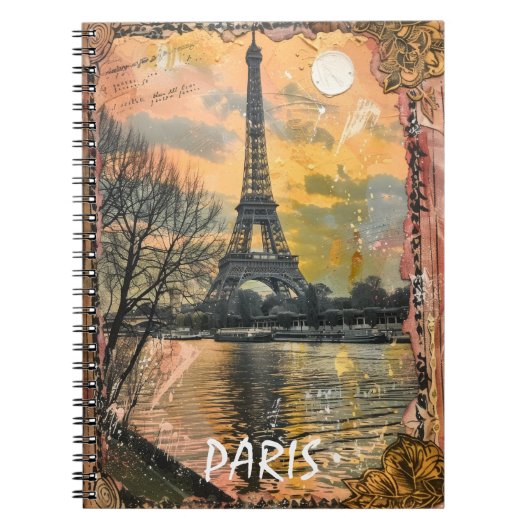 Carnet Romantique Paris France Vintage (Devant)