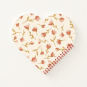 Carnet romantique peint à la main fleuri en forme  (Dos)