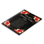 Carnet Romantique Roses dépenses grand budget Débutant (Côté gauche)