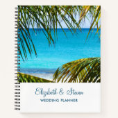 Carnet Romantique Turquoise Tropical Plage Planificateur  (Devant)