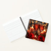 Carnet Romantique vin rouge Roses Amour (Intérieur)