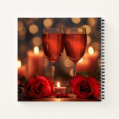 Carnet Romantique vin rouge Roses Amour (Dos)