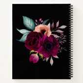 Carnet Romantique Vintage Boho Fleurs violettes (Dos)