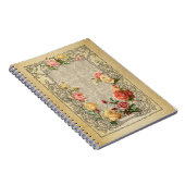 Carnet Romantique Vintage style sculpté Roses (Côté Droit)