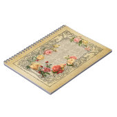 Carnet Romantique Vintage style sculpté Roses (Côté gauche)