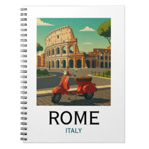 Carnet Rome Classieux Italie Colisée Voyage Rétro