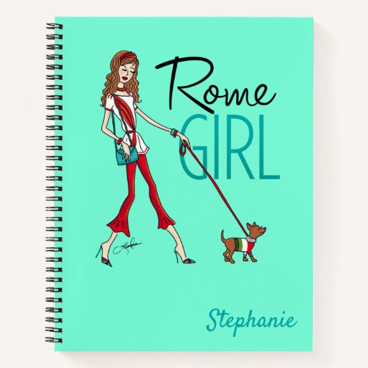 Carnet Rome Girl Mint Travel (Devant)