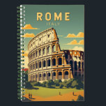 Carnet Rome Italie Colisée Voyage Art Vintage<br><div class="desc">Design vectoriel du Colisée de Rome. Rome est située dans la partie centrale-ouest de la péninsule italienne,  dans le Latium,  le long des rives du Tibre.</div>