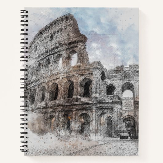 Carnet Rome Italie Colisée Voyage Art Vintage (Devant)