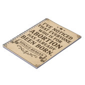 Carnet Ronald Reagan Abortion Quote (Côté gauche)