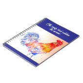 Carnet Rooster Aquarelle Poulet Oiseau Cockerel Farm (Côté gauche)