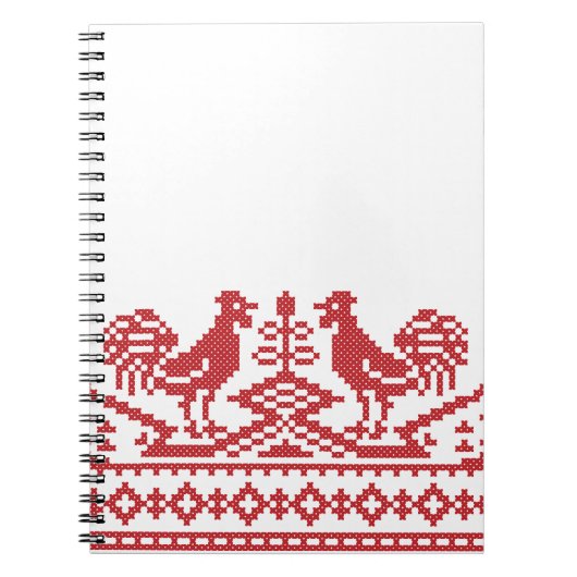 Carnet Rooster cross-stitch (Devant)
