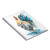 Carnet Rooster Splash - Aquarelle Portrait (Côté Droit)