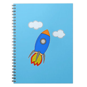 Carnet Roquette D'Espace De Cartographie Dans Le Ciel Ble