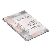 Carnet Rosa et Gris BossLady Règle 1 Citation Motivante (Côté Droit)