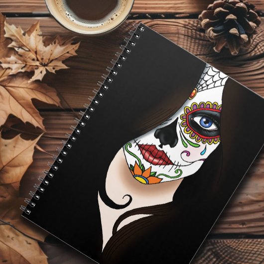 Carnet Rosa Sugar Skull Portrait