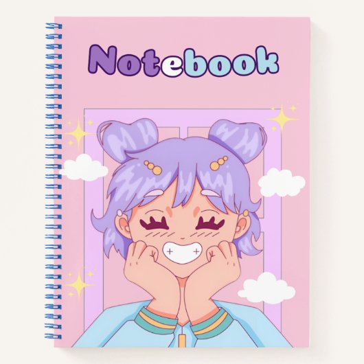 Carnet 🌸 rose 🌷 ✨ 💜 (Devant)