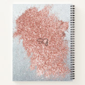 Carnet Rose Abstrait Pink Splash Parties scintillant arge (Dos)