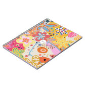 Carnet Rose amusant fleuri coloré (Côté gauche)