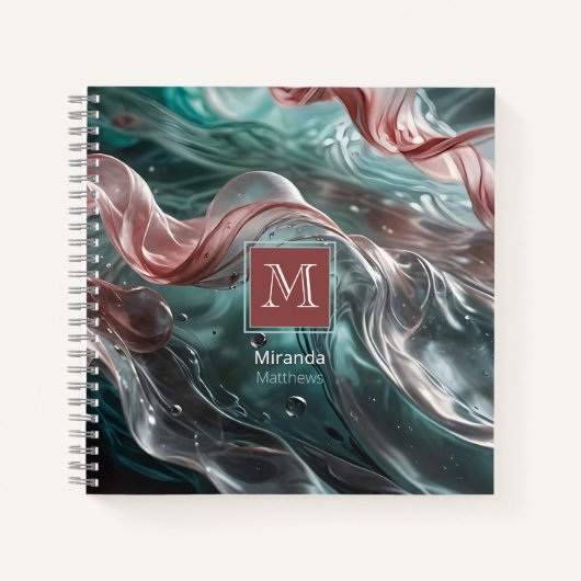 Carnet Rose Ancienne Élégante et Typographie sur Soie Éme (Devant)