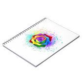 Carnet Rose arc-en-ciel coloré (Côté gauche)