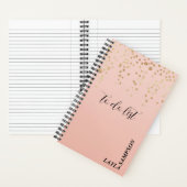 Carnet Rose Avec Parties scintillant Or Personnalisé À Fa (À l'intérieur)