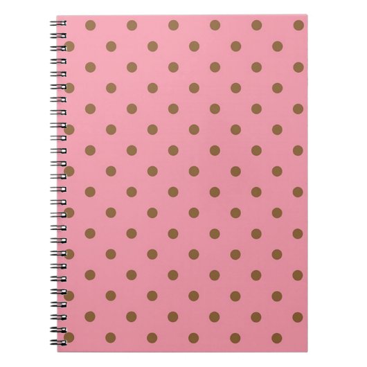 Carnet Rose avec Pois Brown (Devant)