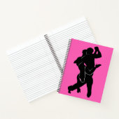 Carnet rose avec Tango Dancer Couple (Intérieur)