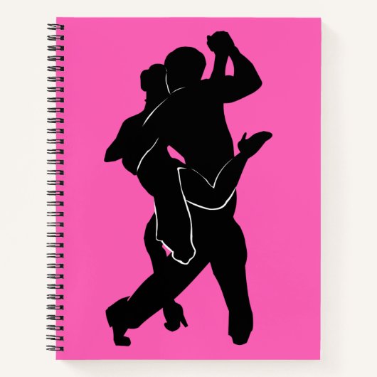 Carnet rose avec Tango Dancer Couple (Devant)
