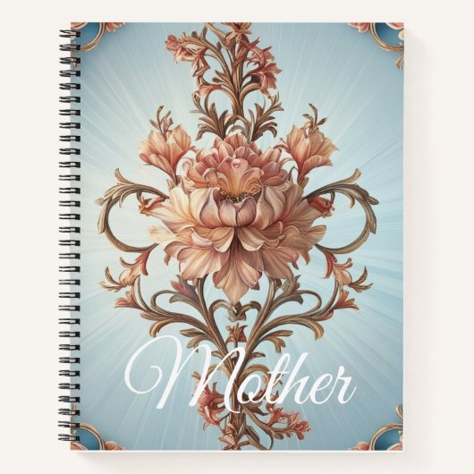 Carnet Rose Baroque (Devant)