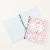 Carnet Rose blanc rose Chinoiserie Motif (Intérieur)