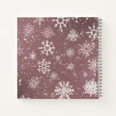 Carnet Rose blanc Snowflakes rose (Dos)