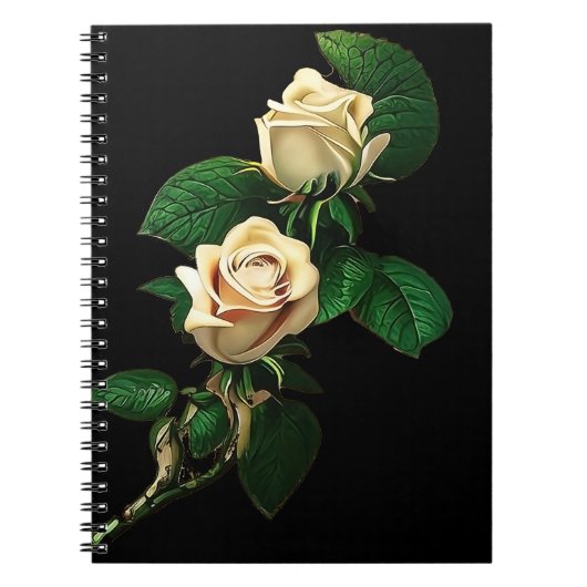 Carnet Rose blanche (Devant)