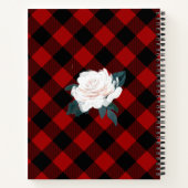 Carnet Rose blanche plaid à Buffalo rouge personna (Dos)