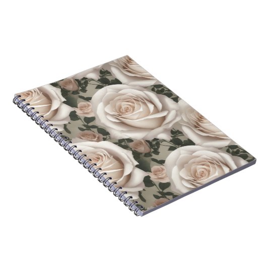 Carnet Rose blanche vintage (Côté Droit)