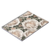 Carnet Rose blanche vintage (Côté gauche)