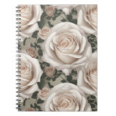 Carnet Rose blanche vintage (Devant)