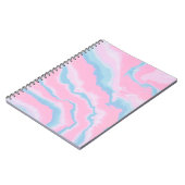 CARNET ROSE BLEU ET BLANC ART ABSTRAIT (Côté gauche)