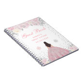 Carnet Rose Brunette Hiver Princesse Douze Ans (Côté Droit)