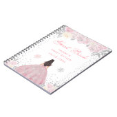 Carnet Rose Brunette Hiver Princesse Douze Ans (Côté gauche)